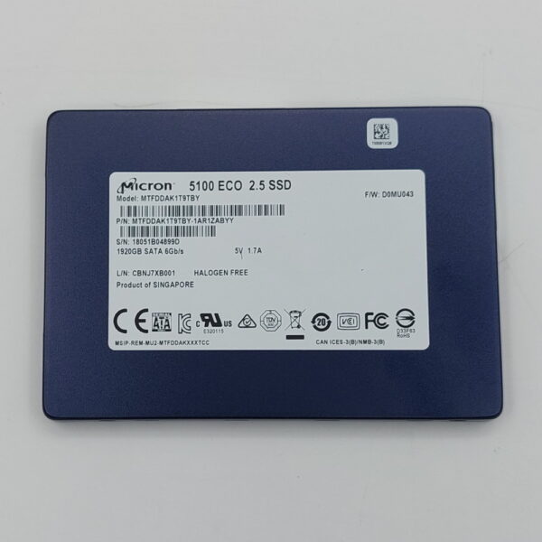 SSD диск Micron, MTFDDAK1T9TBY, 1.92 Гб, SATA