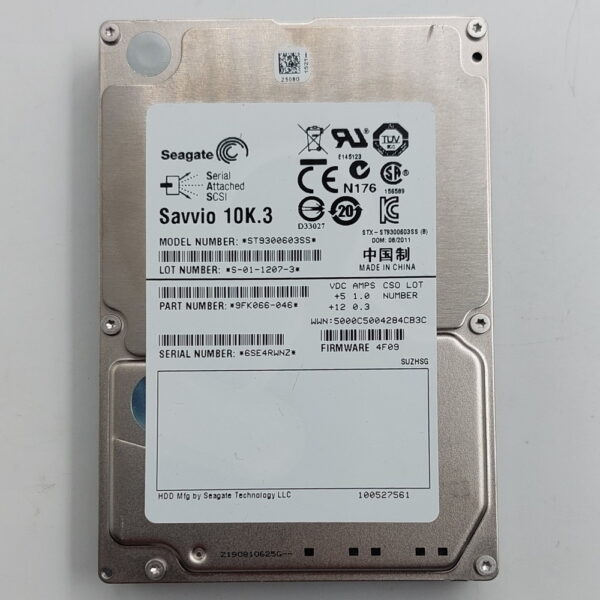 Жесткий диск ST9300603SS, 9FK066-46, Seagate, Hitachi, 300 Гб, SAS, 2.5