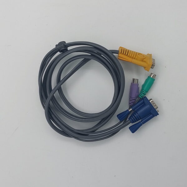 KVM кабель 2L-5202P, Aten, с интерфейсами PS/2, VGA и разъемом SPHD 3-в-1 (1.8м)