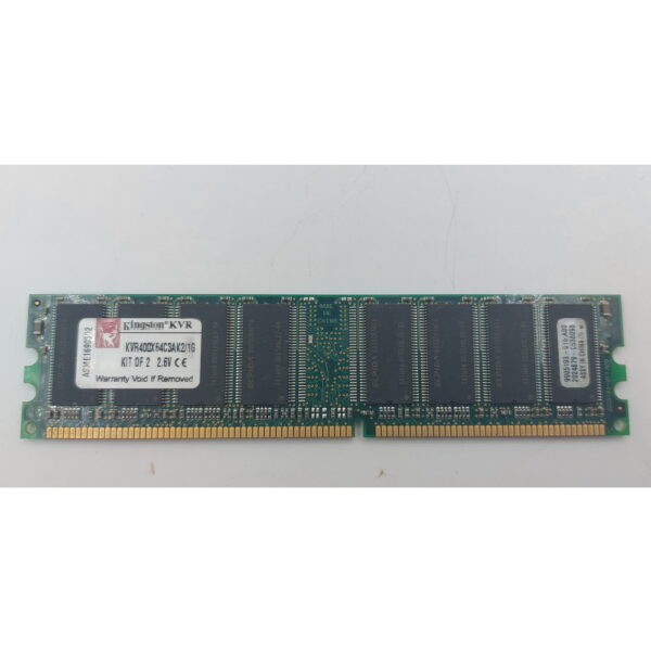 Модуль памяти KVR400X64C3AK2/1G, Kingston, DDR, 512 mb, 3200