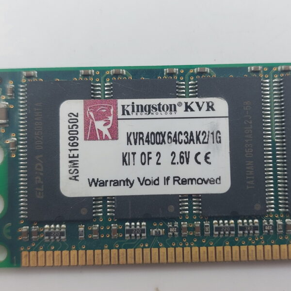 Модуль памяти KVR400X64C3AK2/1G, Kingston, DDR, 512 mb, 3200 — изображение 3