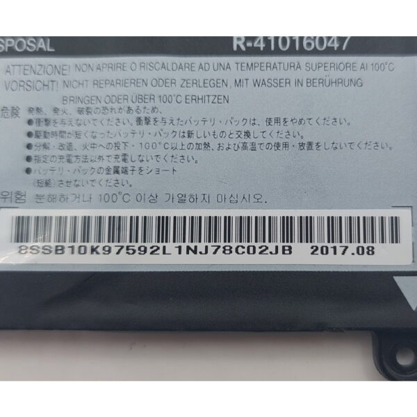 Аккумулятор 01AV435, SB10K97592, Lenovo ThinkPad S2, 11.4V, 42Wh, СОСТОЯНИЕ НЕ ИЗВЕСТНО, ПРОДАЕТСЯ КАК ЗАГЛУШКА! — изображение 2