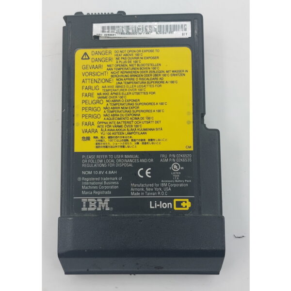 Аккумулятор 02K6521, 02K6520, 02K6535, IBM ThinkPad 390, 390E, i1700, 10.8V, 6600mAh, 71wh, СОСТОЯНИЕ НЕ ИЗВЕСТНО, ПРОДАЕТСЯ КАК ЗАГЛУШКА!