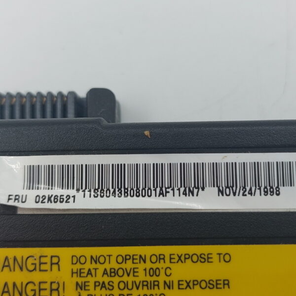Аккумулятор 02K6521, 02K6520, 02K6535, IBM ThinkPad 390, 390E, i1700, 10.8V, 6600mAh, 71wh, СОСТОЯНИЕ НЕ ИЗВЕСТНО, ПРОДАЕТСЯ КАК ЗАГЛУШКА! — изображение 2
