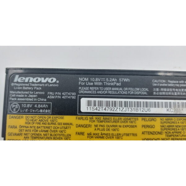 Аккумулятор 42T4792, 42T4793, Lenovo ThinkPad L430, L530, T430, T430i, T530, T530i, W530, 10.8V, 5200mAh, СОСТОЯНИЕ НЕ ИЗВЕСТНО, ПРОДАЕТСЯ КАК ЗАГЛУШКА! — изображение 2