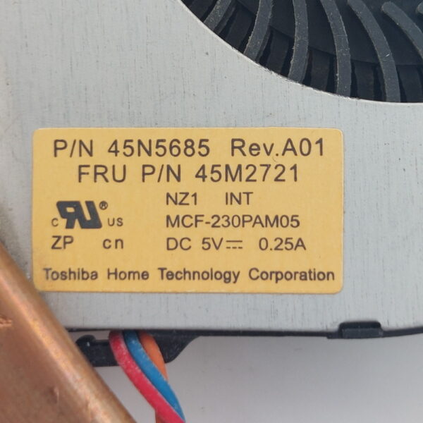 Система охлаждения 45M2721, 45n5685, mcf-230pam05, Lenovo ThinkPad T410, T410i — изображение 2