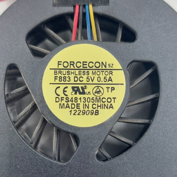 Вентилятор DFS481305MC0T, F883, HP Compaq CQ610, CQ615, CQ510, CQ511, CQ515, CQ516, 6530B, 6535B, 6730B, 6735B, Dell Inspiron N4030, Dell M1330, Acer Aspire 2920Z — изображение 2