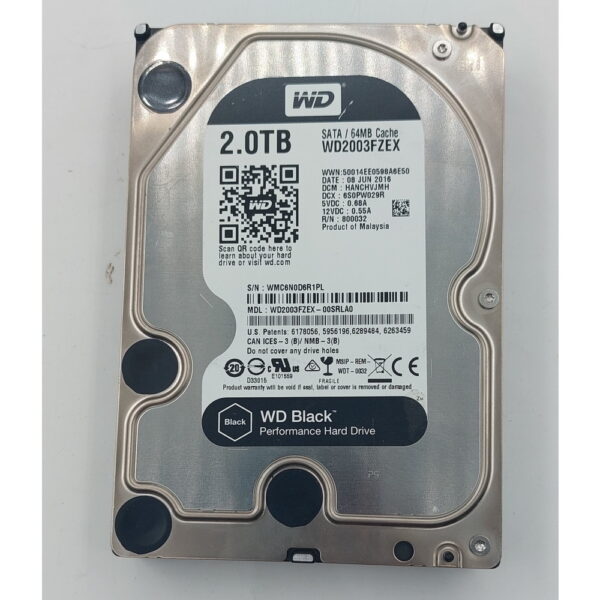 Жесткий диск WD2003FZEX, WD, 2 Тб, SATA, 3.5