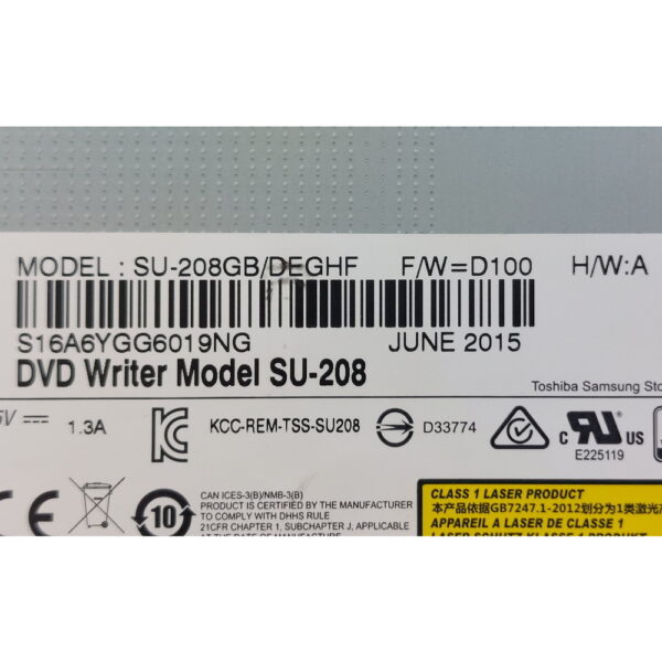 Привод DVD-RW 0NNKJX, SU-208GB, Dell Latitude E6540, E6440, Sata, 9.5 mm — изображение 3