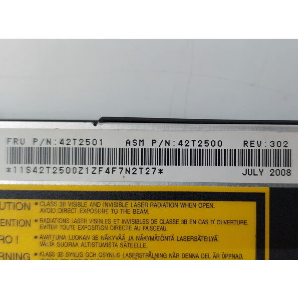 Привод DVD-RW 42T2501, 42T2500, AD-7910A, IBM Thinkpad T60, T61, IDE, 9.5 mm — изображение 3