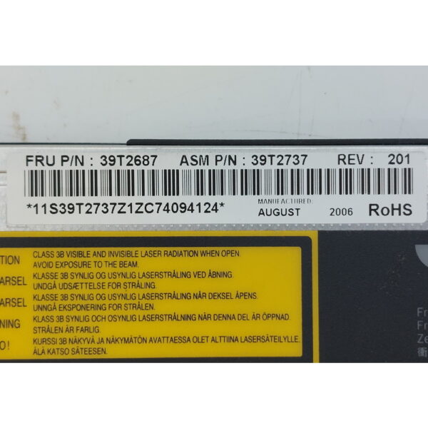 Привод DVD-RW 39T2687, 39T2737, Lenovo ThinkPad T40, T41, T60, T61, Z61, Sata, 9.5 mm — изображение 3
