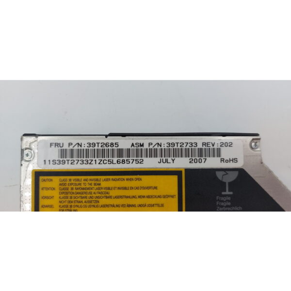 Привод DVD-ROM 39T2685, 39T2733, IBM ThinkPad T60, T61, X60, X61, Z60, Z61, Sata, 9.5 mm — изображение 3