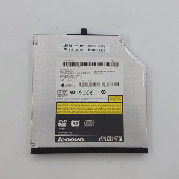 Привод DVD-RW 75Y5112, 75Y5113, AD-7710H, Lenovo Thinkpad T510, T420, T510, Sata, 12.7 mm