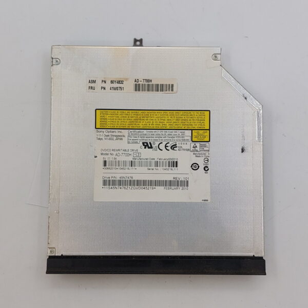 Привод DVD-RW 60Y4832, 41W0751, AD-7700H, Lenovo Thinkpad L412, SL510, SL410, Sata, 12.7 mm