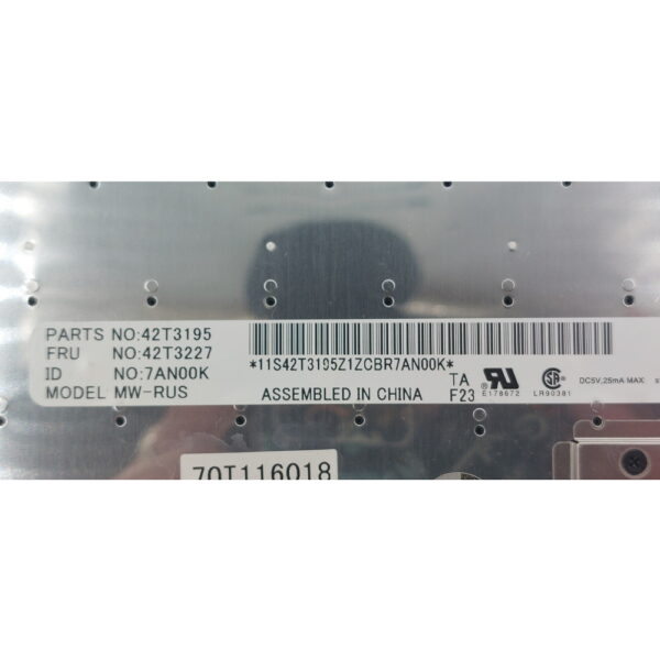 Клавиатура 42T3195, 41T3227, IBM ThinkPad R60, R61, T60, T61, T400, Z60, Z61 — изображение 3