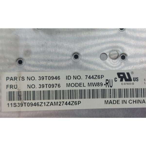 Клавиатура 39T0976, 39T0946, MW89-RU, IBM Thinkpad T60, T61, R60, R61, Z60T, Z61T, Z60M, Z61M, R400, R500, T400, T500, W500, W700 — изображение 2