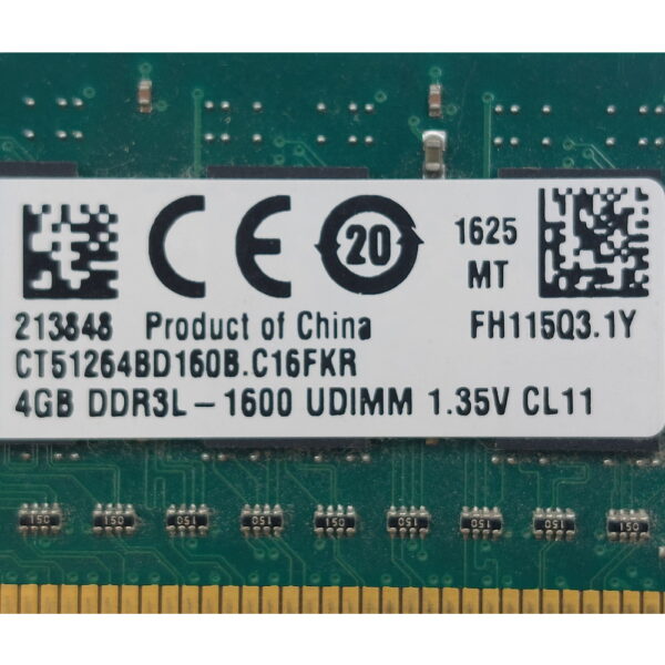 Модуль памяти CT51264BD160B, Crucial, DDR3L, 4Gb, 12800 — изображение 2