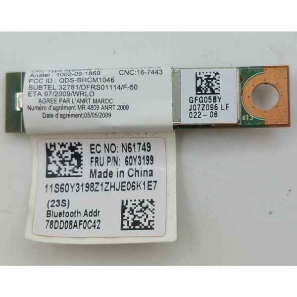 Bluetooth модуль 60Y3199, Lenovo Thinkpad W510, T510, L512 — изображение 2