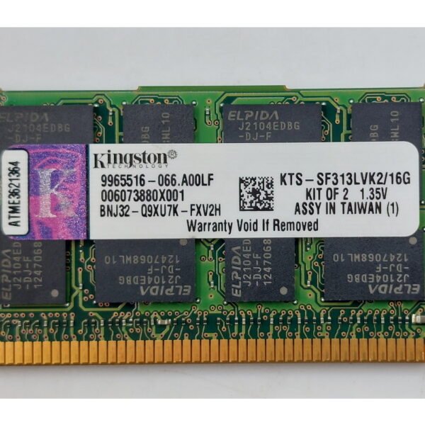 Модуль памяти KTS-SF313LVK2/16G, 9965516-C16.A00LF, Kingston, DDR3, 8Gb, 12800R — изображение 2