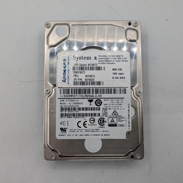 Жесткий диск AL13SEB600, 90Y8873, 90Y8872, 90Y8876, IBM, 600 Гб, SAS, 2.5
