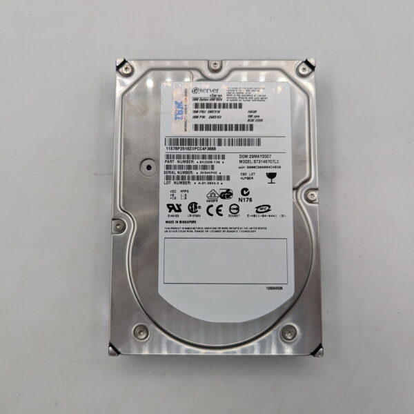 Жесткий диск 26K5153, 39R7310, ST3146707LC, 40k1024, IBM, Seagate, 146 Гб, SCSI, 3.5