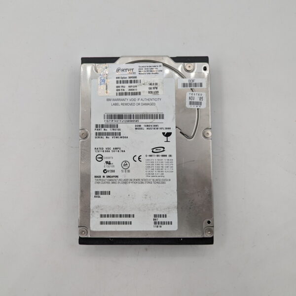 Жесткий диск 90P1310, 30R5095, 26K8613, HUS103014FL3800, IBM, Hitachi, 146,8 Гб, SCSI, 3.5
