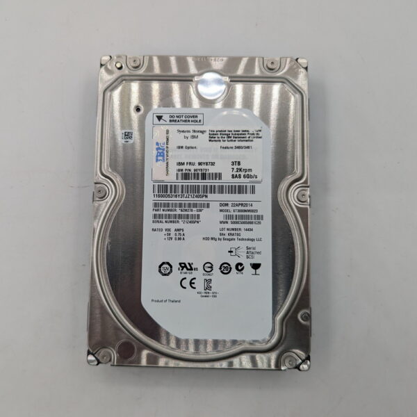 Жесткий диск 90Y8732, 90Y8731, ST3000NM0023, IBM, Seagate, 3 Тб, SAS, 3.5