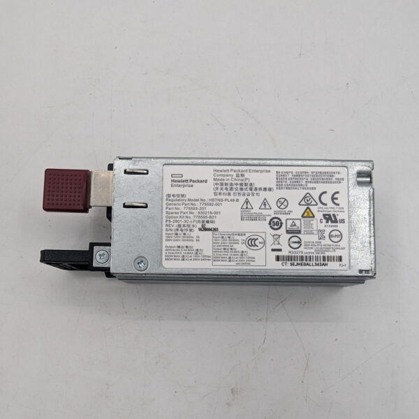 Блок питания HSTNS-PL48-B, 775592-001, 775593-201, 775595-B21, HP Proliant DL20 G9, 900W