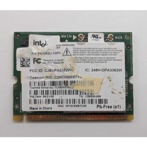 Wi-Fi модуль G86C0000X711, Toshiba Satellite M70-160 — изображение 2