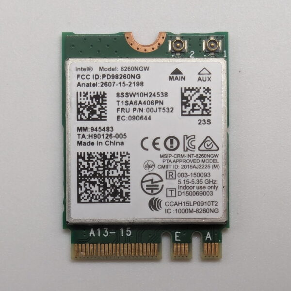 Wi-Fi модуль 00JT532, Lenovo ThinkPad E460, E560, L460, L560, P50, P50S, P70, T460, T460P, T460S, T560, X260