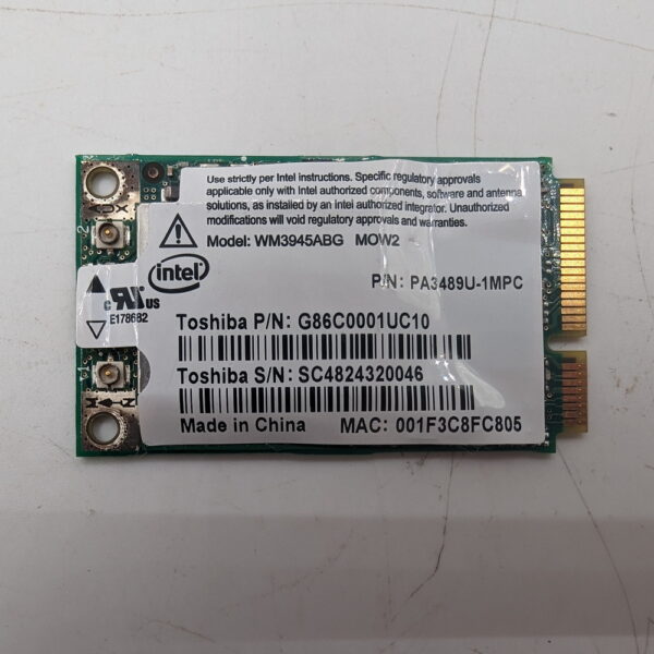 Wi-Fi модуль G86C0001UC10, Toshiba Satellite A100, A200, A300, A305, U300, U305 — изображение 2