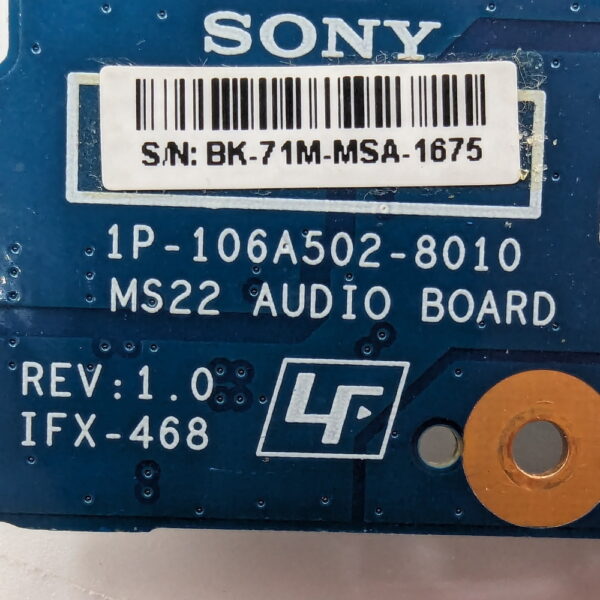 Дополнительная плата 1P-106A502-8010, Sony Vaio VGN-AR370 — изображение 3
