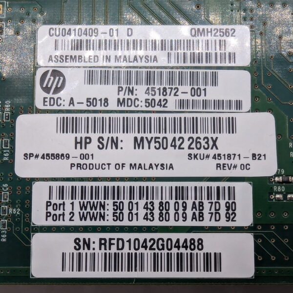 Контроллер Fibre Channel 451872-001, QMH2562, 455869-001, 451871-B21, HP, 8 Гбит/сек — изображение 3