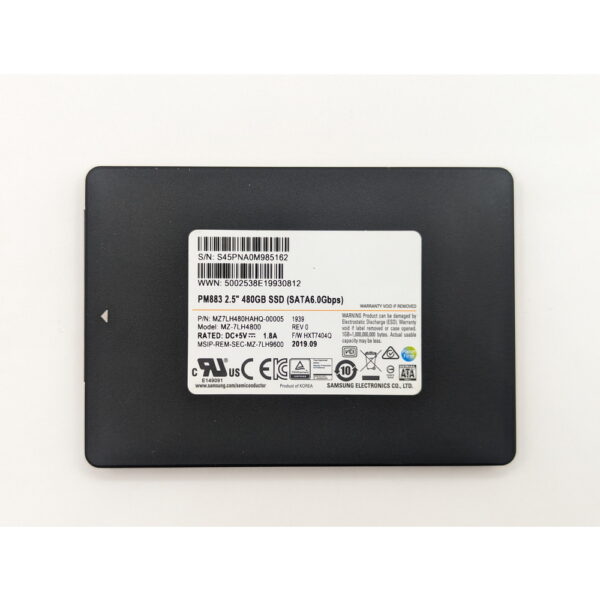 SSD диск MZ7LH480HAHQ-00005, Samsung, 480 Гб, SATA, 2.5