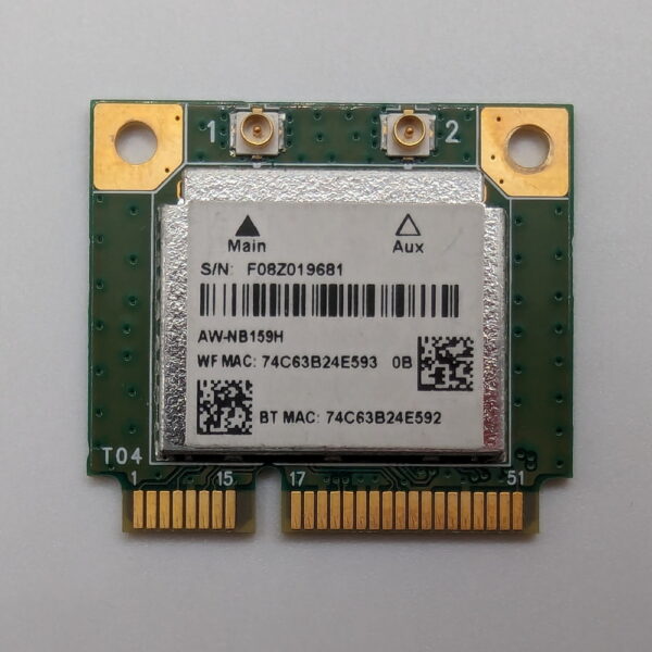 Wi-Fi + Bluetooth модуль AW-NB159H, RTL8723BE, Realtek, 802.11n, 2.4GHz, 300 MB/s