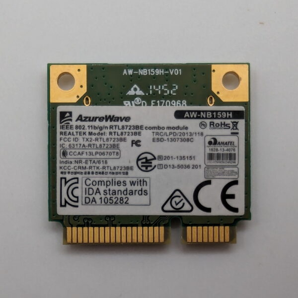 Wi-Fi + Bluetooth модуль AW-NB159H, RTL8723BE, Realtek, 802.11n, 2.4GHz, 300 MB/s — изображение 2