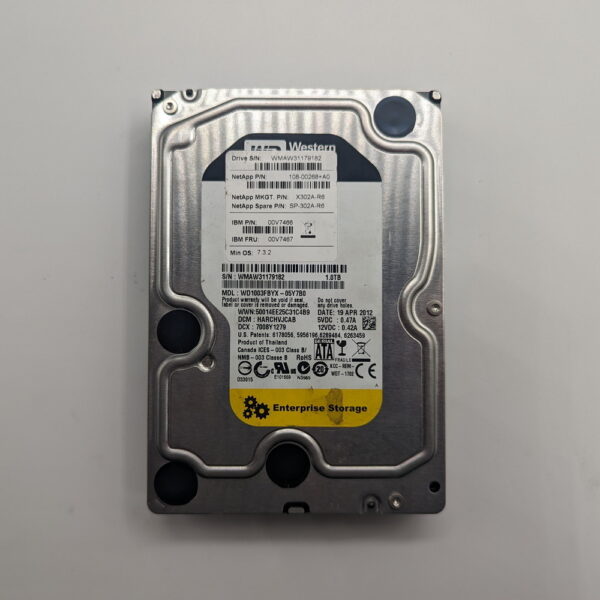 Жесткий диск WD1003FBYX, 108-00268+A0, SP-302A-R6, 00V7467, 00V7466, SP-302A-R6, NetApp, WD, IBM, 1 Тб, SATA, 3.5