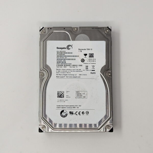 Жесткий диск ST31000524AS, 08WDYM, Seagate, Dell, 500 Гб, SATA, 3.5