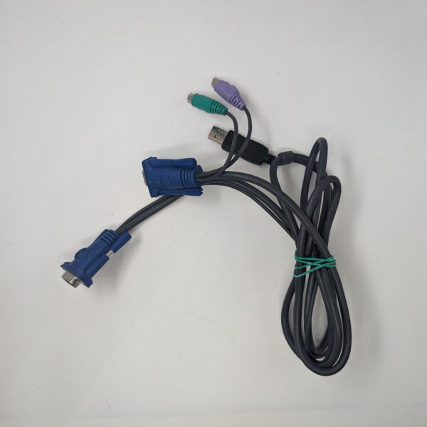 KVM кабель 2L-5502UP, Aten с встроенным конвертером интерфейса PS/2-USB, 1.8 м) — изображение 2