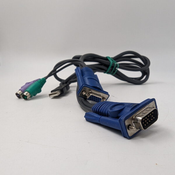 KVM кабель 2L-5502UP, Aten с встроенным конвертером интерфейса PS/2-USB, 1.8 м) — изображение 3