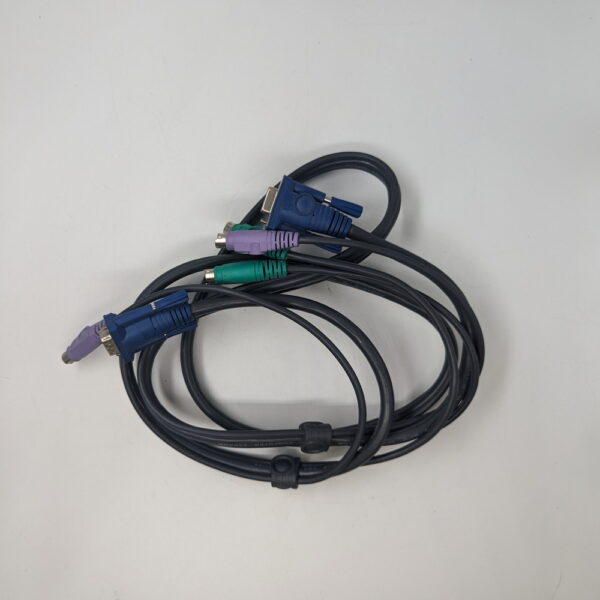 KVM кабель 2L-1001P/C, Aten с интерфейсами PS/2, VGA, 1.8 м