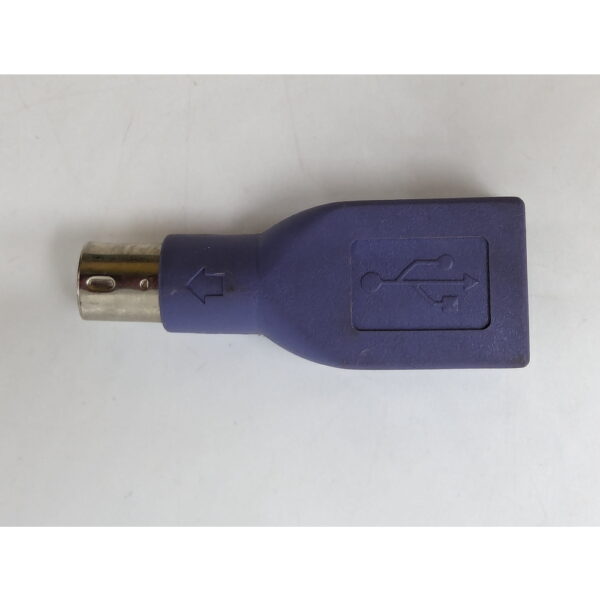 Переходник USB PS/2 (m) - USB A(f), фиолетовый (для мыши)