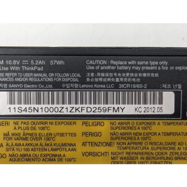 Аккумулятор 45N1001, 45N1000, Lenovo ThinkPad T430, СОСТОЯНИЕ НЕ ИЗВЕСТНО, ПРОДАЕТСЯ КАК ЗАГЛУШКА! — изображение 3