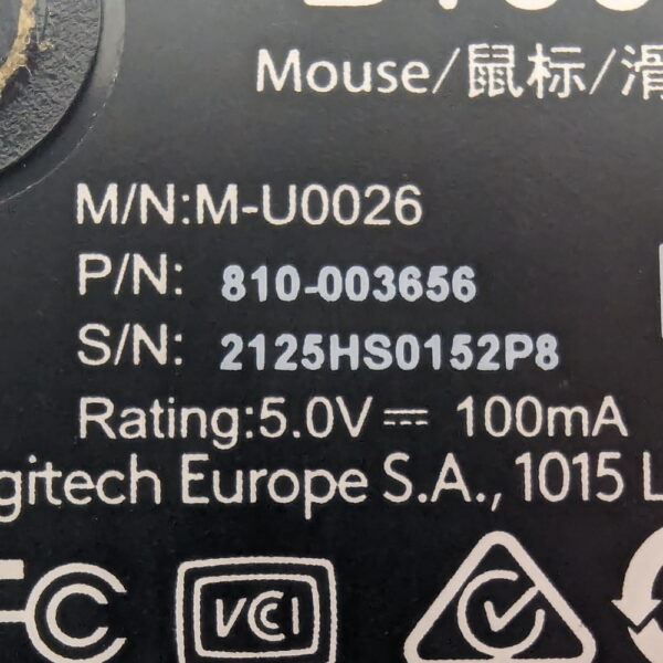 Мышь 810-003656, Logitech B100, USB — изображение 3