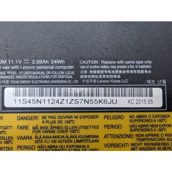 Аккумулятор 45N1124, 45N1775, Lenovo ThinkPad L450, L460, T440, T550, T560, W550, X240, X250, X260, X270, СОСТОЯНИЕ НЕ ИЗВЕСТНО, ПРОДАЕТСЯ КАК ЗАГЛУШКА! — изображение 2