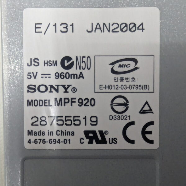 Флоппи-дисковод FDD MPF920, Sony, IDE — изображение 2