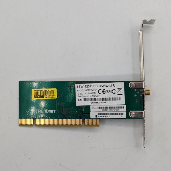 Сетевая карта TEW-423PI, TRENDnet, PCI, Wi-Fi, 54 Мбит/сек — изображение 2