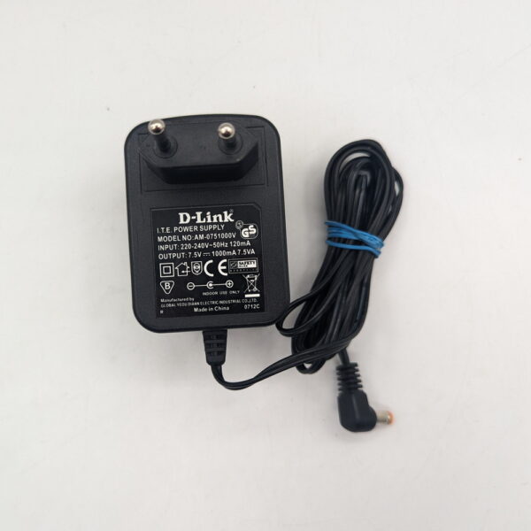 Адаптер питания AM-0751000V, D-Link, 7.5V, 1000mA