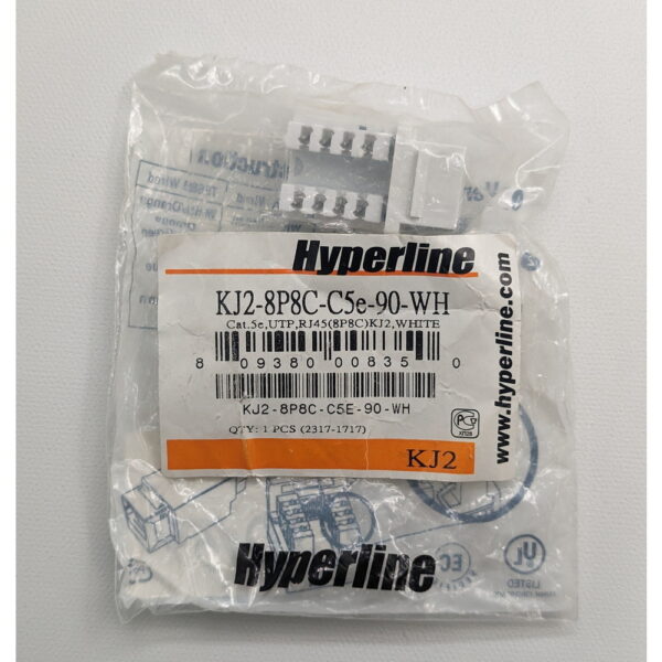 Вставка KJ2-8P8C-C5e-90-WH, Hyperline, Jack RJ-45, 5e — изображение 2
