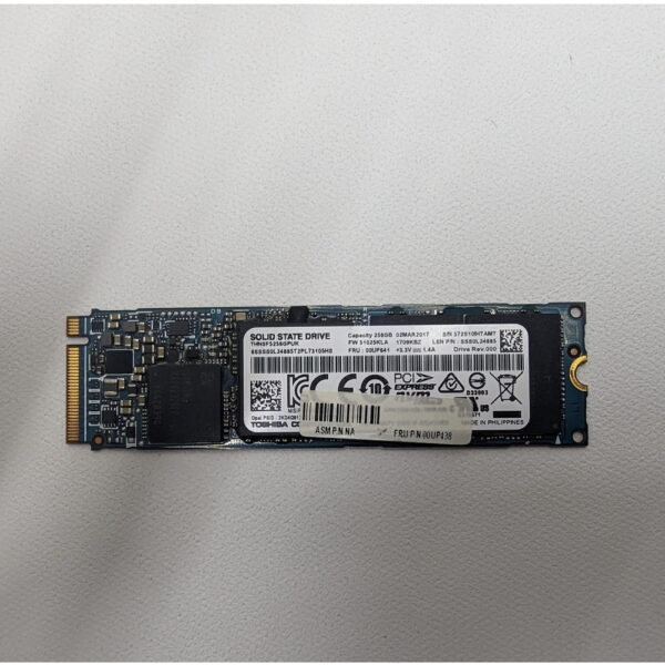 Жесткий диск 00UP438, SSS0L24685, THNSF5256GPUK, Toshiba, Lenovo, 256GB, 2280, M.2, PCIe